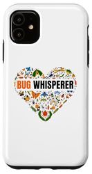 Coque pour iPhone 11 Bug Whisperer Heart Bug Lovers Amoureux des insectes