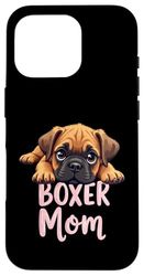 Boxer Mom Dog Boxer Dog Mama Cucciolo carino Custodia per iPhone 16 Pro