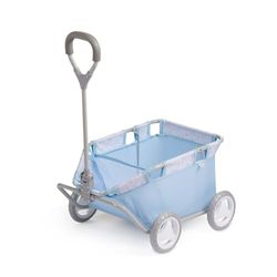 JC Toys - Panier de Rangement pour Jouets à roulettes, Facile à Transporter, Sac en Grille, Housse rembourrée, Collection Royal, Bleu et Floral, conçu par Berenguer, + 3 Ans
