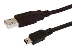 USB-kabel, type A-stekker naar mini-USB, ideaal voor gegevensoverdracht en opladen op compatibele apparaten