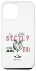 Sicily Life Is Better On Mediterranean Sea Italy Sicilia Case for iPhone 12 Pro Max