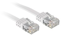 Lindy Câble réseau Plat Patch Cat.6 U/UTP, cuivre, Blanc, 5m