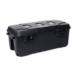 PLANO Sportsman's Trunk - Large 102ltr|Black, militärklassad förvaringslåda med lock, kraftig, stor, camping- och arméförvaringslåda, perfekt för jakt, paintball, airsoft eller hemförvaring