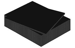 Kangaro K-0071-105 - Pannello in schiuma di colore nero, 50 x 70 cm, 10 mm, confezione da 10 pezzi, per artigianato, presentazione, modellismo, passepartout, colore nero