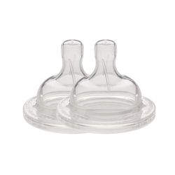 Klean Kid Kanteen Medium Flow Silicone Nipple-Pack of 2, Clear