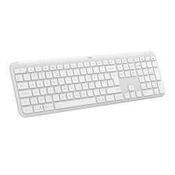 Logitech Signature Slim K950, draadloos toetsenbord, gestroomlijnd ontwerp,schakelen tussen typen op verschillende apparaten,stil typen, bluetooth, meerdere besturingssystemen, Windows|Mac|Chrome -Wit