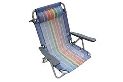 Homecall Opvouwbare strandstoel met verstelbare rugleuning van regenboogtextileen