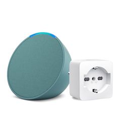 Echo Pop | Verde petrolio + TP-Link Tapo Presa intelligente, compatibile con Alexa - Kit di base per Casa Intelligente