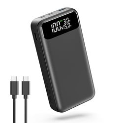 A ADDTOP Power Bank, 20 000 mAh 65 W telefon och bärbar dator powerbank, externa mobiltelefonbatterier snabb laddning USB C-ingång och utgång, kompatibel med MacBook Pro Surface Go iPad iPhone 15 14