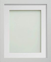 Frame Company Allington White Photo Frame with White Mount, 20x16 for 15x10 inch, fitted with perspex