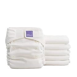 Bambino Mio, miosolo conjunto de fraldas de tecido, branco