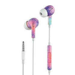 Music Sound | AURICOLARI Fantasy In-Ear | Auricolari con Filo e Microfono - Jack 3.5 Mm - Fantasia Arcobaleno