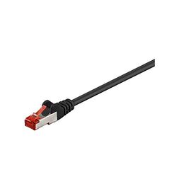 Goobay 95508 CAT 6 Câble de Liaison, S/FTP (PiMF), Noir, 3 m Longueur