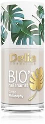 Delia Cosmetics - Bio Green Nail Polish - NUDE - Vegan Friendly - Perfect Opacity and Shine - Easy and Fast Application - Natural Ingredients - Long Lasting Color up to 6 Days - 11ml