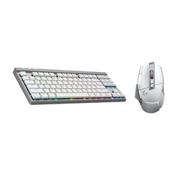 Logitech G G502 X LIGHTSPEED Souris Gaming Sans Fil - Souris optique avec boutons optiques-mécaniques hybrides, Logitech G G515 LIGHTSPEED TKL profilé Clavier gaming sans fil, FR AZERTY - Blanc