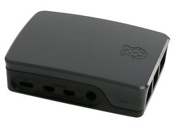 Caja para Raspberry Oficial PI 4, Negro/Gris Raspberry