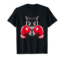 Gato divertido de kickboxing o boxeo Camiseta