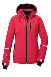 killtec Donna Giacca da sci/giacca funzionale con cappuccio e paraneve con chiusura a cerniera KSW 81 WMN SKI JCKT, modern red, 46, 39746-000