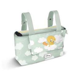 Looney Tunes Tweety (Titi) Clouds-Sac Organisateur de Poussette Bébé Hamper Mommy, Vert, 39 x 24 cm, Capacité 10 L
