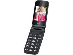 Trevi FLEX PLUS 90 4G Telefono per Anziani Tasti Grandi, Grande Display LCD 2.4", Cellulare per Anziani con Funzione SOS e 5 Numeri Familiari, Wireless, Fotocamera, Facile da Usare, Base di Ricarica