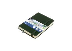 Kangaro Art Forest Green - Cuaderno de bocetos (A6, tapa dura, 80 hojas, 140 g, papel de color crema, con banda elástica y cinta)