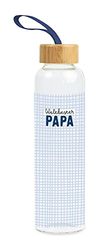 Grafik-Werkstatt Gourde en verre avec inscription humoristique | Avec dragonne | 550 ml | Meilleur papa du monde