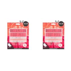 Oh K! Exfoliating Foot Socks, For Dry Hard Skin, Watermelon Scent, Vegan and Cruelty Free, 65g (Pack of 2)