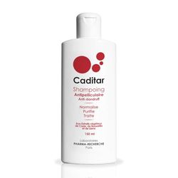 Caditar Antipelliculaire • Shampoing antipelliculaire • Flacon 150ml • Sans Parabene, Sans Phénoxyéthanol et Sans Silicone • Fabriqué en France par LABORATOIRES PHARMA-RECHERCHE