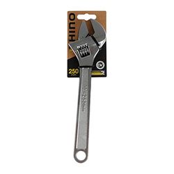 RHINO - Clé à molette Grande Ouverture, clé Anglaise Ajustable Longue - Longueur 250 mm - Haute qualité - Fabriqué en Acier (Chrome Vanadium) - Garantie à Vie - Plusieurs Tailles Disponibles