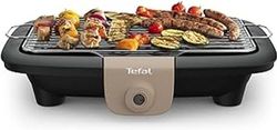 Tefal Barbacoa eléctrica de mesa, potencia 2300 W, parrilla exitosa, parrilla de acero inoxidable, limpieza fácil, fabricada en Francia BG90C814