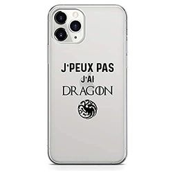 Zokko iPhone 11 Pro Max fodral "I Can't Have Dragon" - mjukt genomskinligt bläck svart