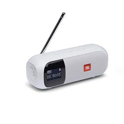 JBL Tuner 2 – Enceinte radio portable – Haut-parleur Bluetooth avec radio FM et DAB – Autonomie 12 hrs – Blanc