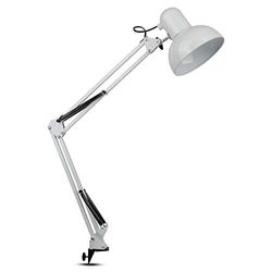 V-TAC VT-7513 Bureaulamp - Tafellamp met verstelbare arm - wit - E27