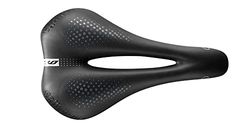 Selle Italia XO Lady Gel Flow - Selle Vélo Femme Trekking & Commuting, Cadre Alliage FeC, Trou Anatomique - Taille Unique S2, Noir