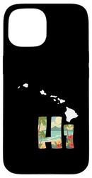 Hawaii State Map HI Tropical Hawaiian Islands Case for iPhone 15