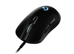 Logitech G403 Mouse Gaming, Sensore HERO 25K, LIGHTSYNC RGB, Leggero 87 g + 10 g Opzionale, Cavo Intrecciato, 25.600 DPI, Impugnature Laterali in Gomma, PC/Mac - Nero