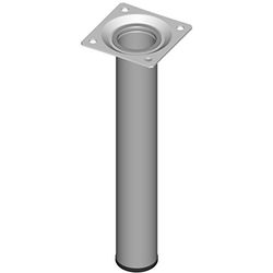 Element System 18133-00261 Pé para móveis, alumínio cinzento, 20 cm, conjunto de 4 peças