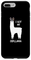 Custodia per iPhone 7 Plus/8 Plus I Got My Dipllama Funny Diploma Graduation Degree Diploma