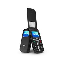 SPC Titan View klaptelefoon voor ouderen met grote toetsen, SOS-knop, configuratie op afstand, 2 directe geheugen, handsfree, USB-C en zonder oplader, zwart