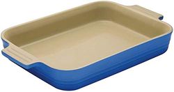 Le Creuset Pirofila Rettangolare, 18 x 13 cm, Per 2 Porzioni, Gres, Blu