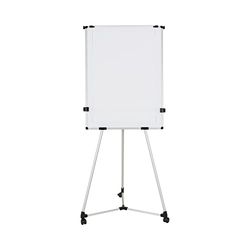 Bi-Office Earth Kyoto Lavagna Portablocco Treppiede, Con Rotolo Di Carta, Superficie Non-Magnetico, Con Bracci Estensibili, 70 x 100 cm, Superficie Cancellabile A Secco, Cornice In Alluminio