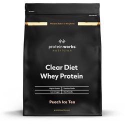 Protein Works - Poudre d'isolat de protéine de lactosérum Clear Diet, boisson rafraîchissante à haute teneur en protéines, 40 shakes, thé glacé à la pêche, 1 kg
