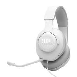 JBL Quantum 100M2 Cascos circumaurales para Gaming, QuantumSOUND Signature, Cable de Audio de 3.5 mm, compatibles con múltiples Plataformas, micrófono Desmontable, función de Silencio, Blanco