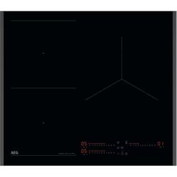 AEG TI63IQ3BFB Induction Hob, 60 cm, 3 Cooking Zones, SenseBoil & SenseFry, FlexiPuente, Hob2Hood System System, PowerBoost and Pause Function, Independent Slide Controls, Black