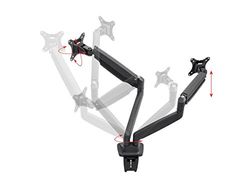 Monoprice 115525 Suporte de mesa ajustável com mola de gás para monitor duplo (15 a 34 polegadas)