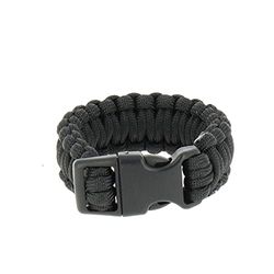 Mil-Tec Survival parachute riem armband breed zwart