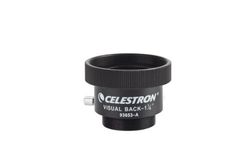 Celestron 93653-A Adattatore metallico Visual Back da 1,25’’ - Si inserisce nei telescopi Celestron da 5’’ a 11’’ Schmidt Cassegrain, compatibile con accessori da 1,25’’, nero