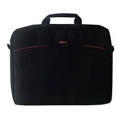 VoltShine Borsa Portatile da 15,6", Nylon Nero e Rosso, Scomparti organici, Ideale per trasportare dispositivi e Accessori.