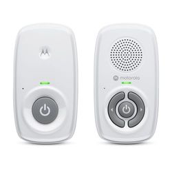 Motorola Nursery AM21 Audio Baby Monitor - Monitor Digitale con Tecnologia DECT per Monitoraggio Audio - Lungo Raggio - Microfono ad Alta Sensibilità - Bianco
