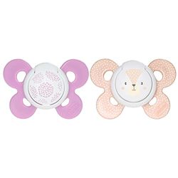 Chicco PhysioChupeta Forma Conforto, Chupeta recém-nascido 6-16 M, mamilo macio de silicone, ajuda à respiração física e promove o desenvolvimento correto da boca, cores sortidas, rosa, 2 unidades